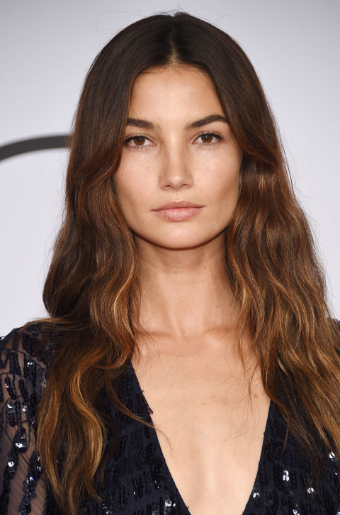 lily-aldridge-balayage-hair-color